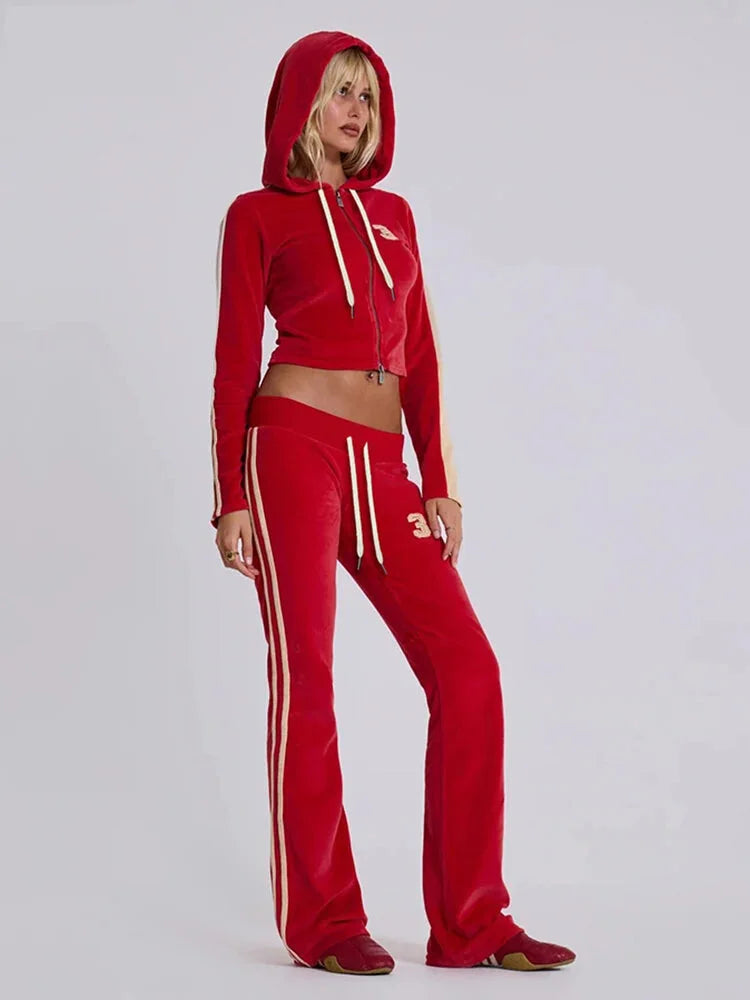 Outfit Sets- Velvet Lounge Set Tracksuit Shorts or Pants, Your Choice