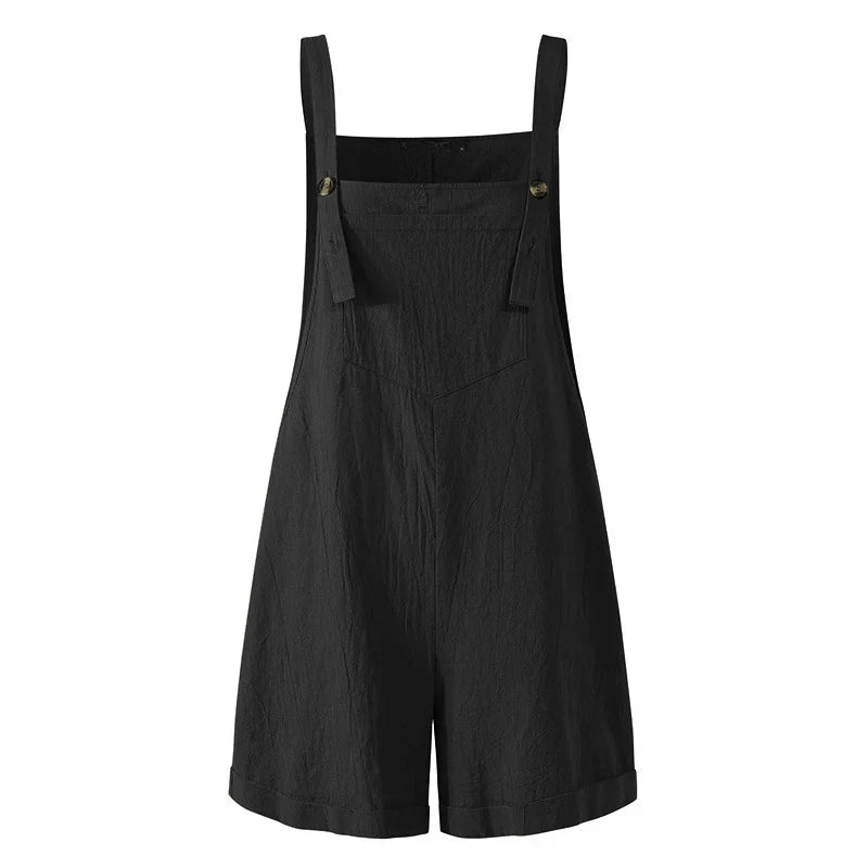 Overalls- Solid Lounge Summer Overalls Playsuit for Women- - Pekosa Women Fashion