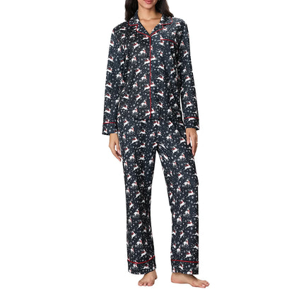 Pajamas-Christmas Pajama Reindeer Loungewear 2-Piece Shirts & Pants