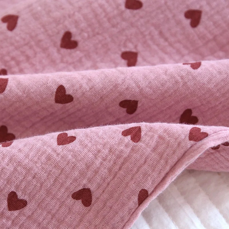 Pajamas - Cotton Hypoallergenic Pajama Pants with Heart Prints for Women