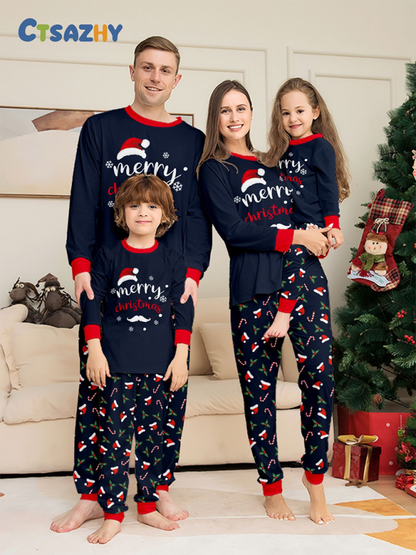 Pajamas Family Set - Merry Christmas Pajamas Family Set