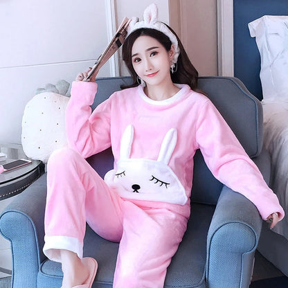 Pajamas - Fleece Loungewear 2 Piece Set Checkered Winter Pajamas