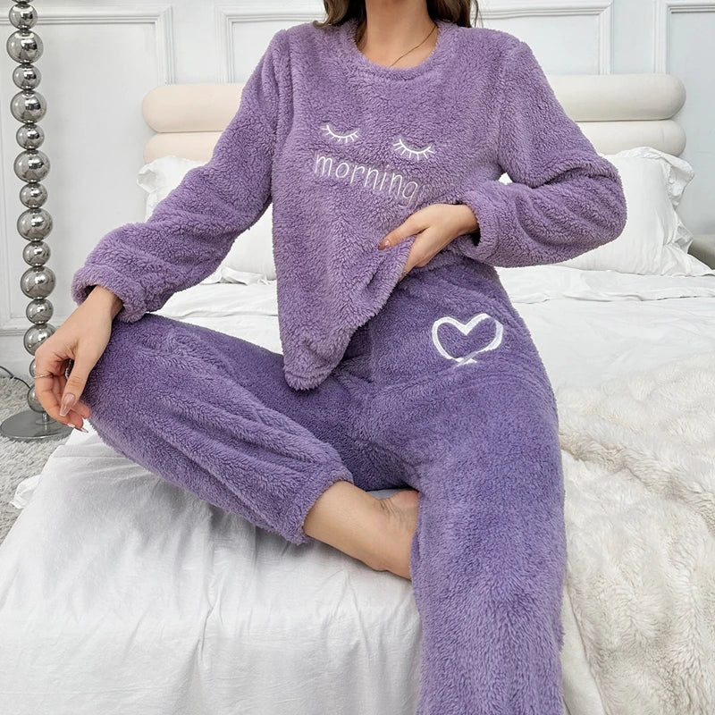 Pajamas - Plush Loungewear Winter Fuzzy Pajamas