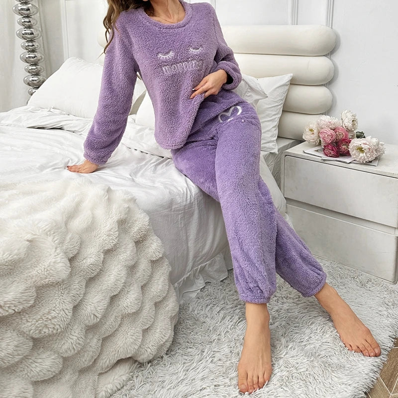 Pajamas - Plush Loungewear Winter Fuzzy Pajamas