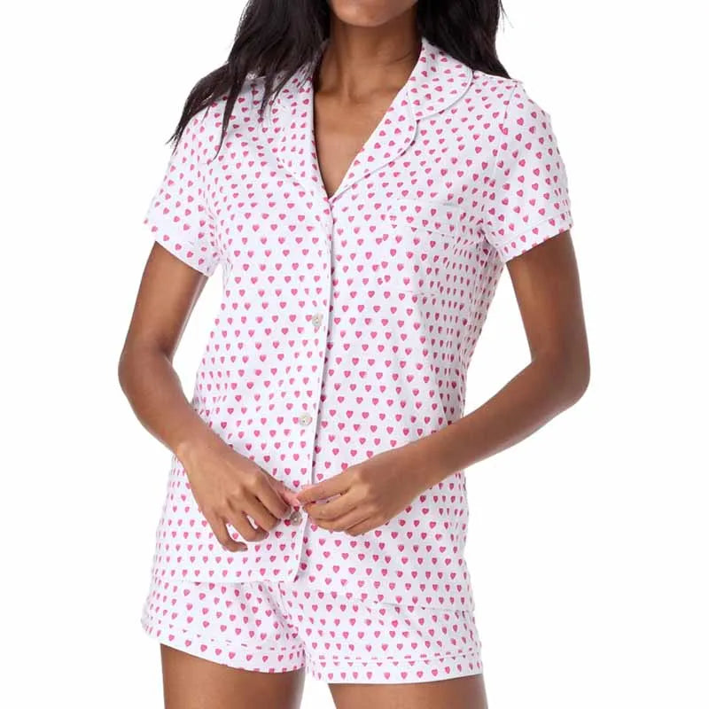 Pajamas Set - Bunny Print Pajamas – 2-Piece Shorts & Shirt Set