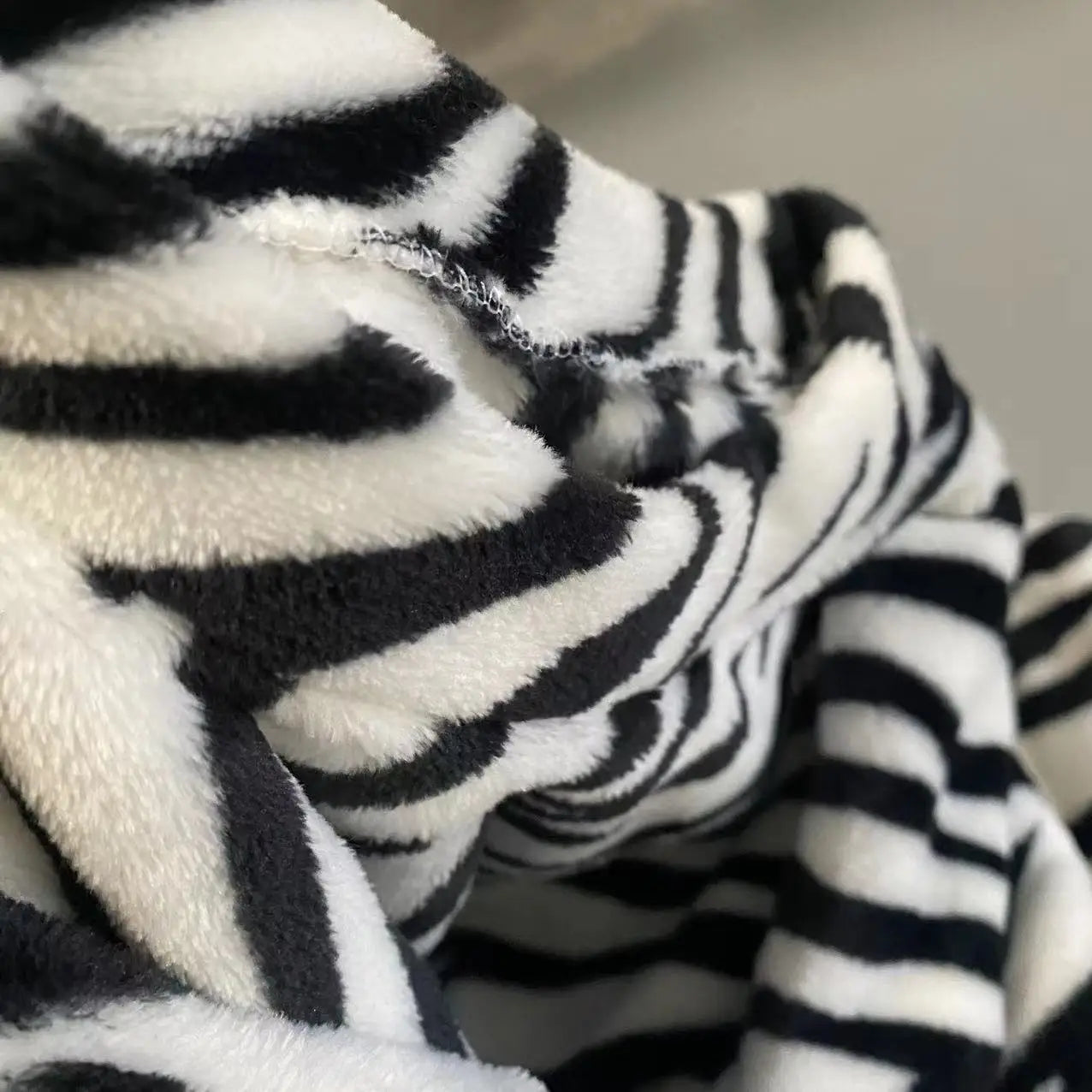 Pajamas Set - Zebra Print Cozy Fleece Pajama Set Winter Plush Sleepwear