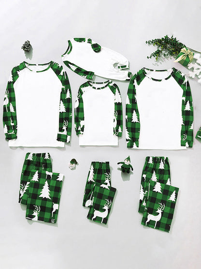 Pajamas set- Merry Christmas Family Plaid Tree Pajamas Set- - Pekosa Women Clothing