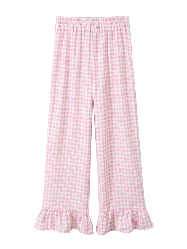 Pants - Lounge Gingham Pants for Relaxing Days