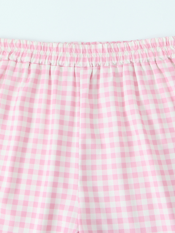 Pants - Lounge Gingham Pants for Relaxing Days