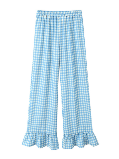 Pants - Lounge Gingham Pants for Relaxing Days