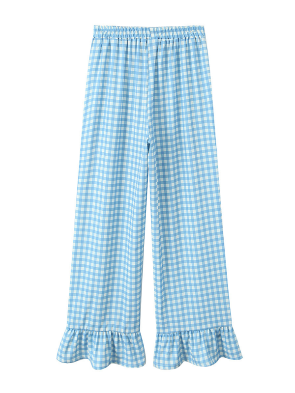 Pants - Lounge Gingham Pants for Relaxing Days