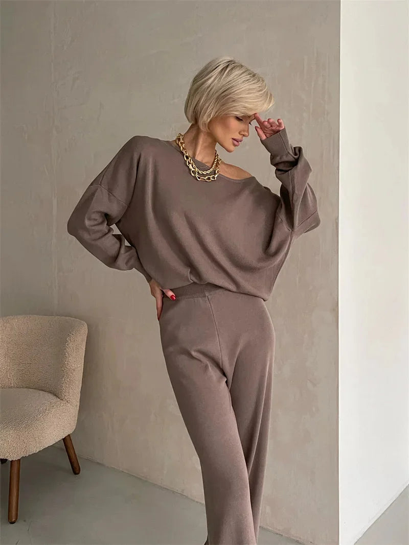 Pants Matching Sets - Pants and Sweater Matching Set – Loungewear Fashion Outfit