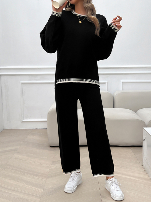 Pants Set- Comfy Women’s Lounge Set Fall Pants & Pullover- - Chuzko Women Clothing