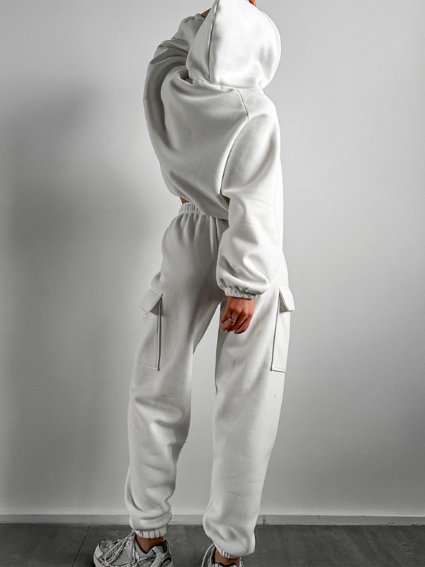 Pants Set - Lounge Street Cargo Sweatpants & Hooded Sweatshirt