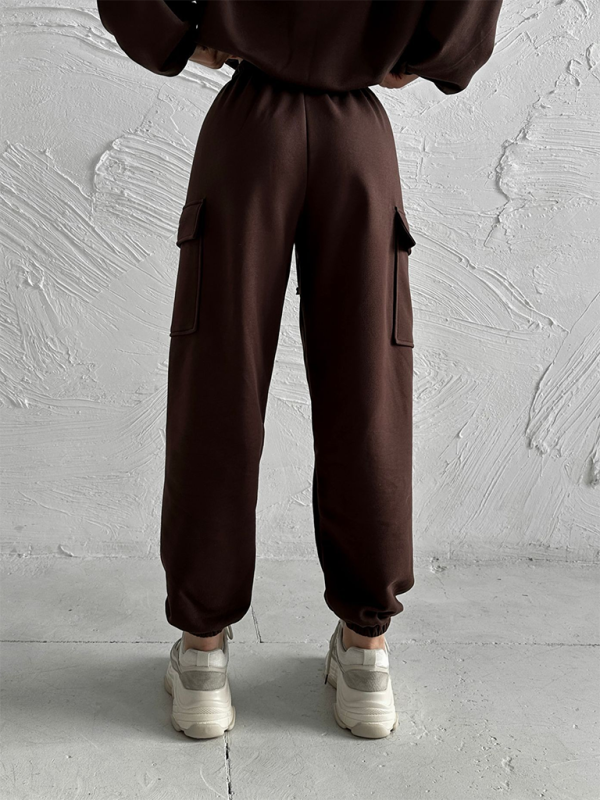 Pants Set - Lounge Street Cargo Sweatpants & Hooded Sweatshirt