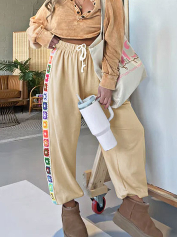 Pants- Women Festival Colorful Boho Wide-Leg Pants- - Chuzko Women Clothing