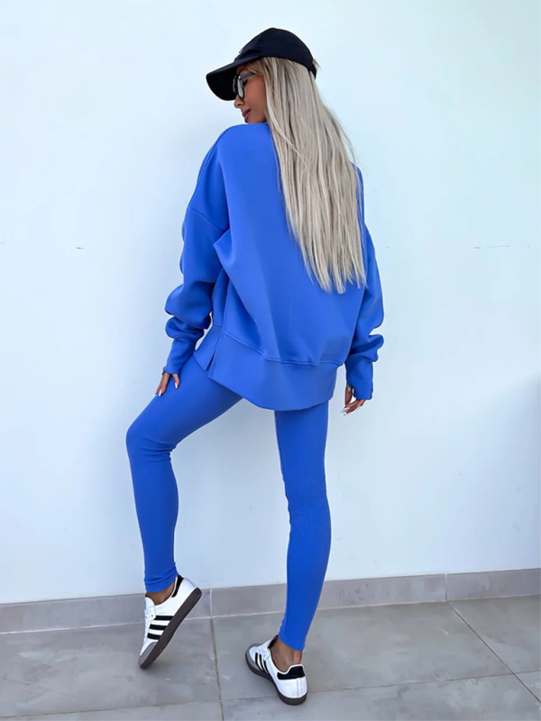 Sporty Casual Set Leggings & Oversized Sweatshirt