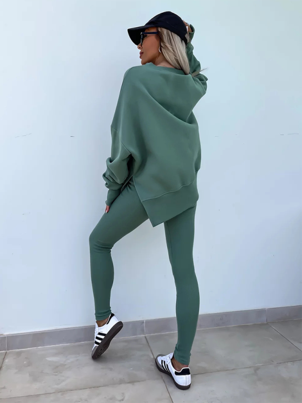 Sporty Casual Set Leggings & Oversized Sweatshirt