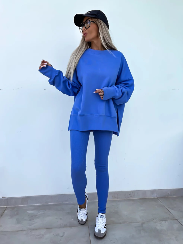 Sporty Casual Set Leggings & Oversized Sweatshirt