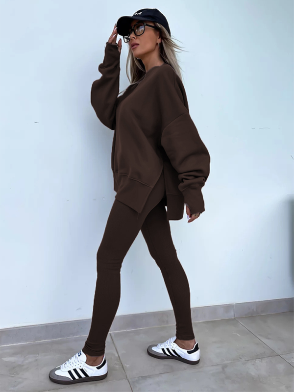 Sporty Casual Set Leggings & Oversized Sweatshirt