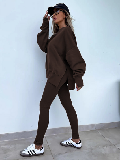 Ensemble de sport décontracté avec leggings et sweat-shirt oversize