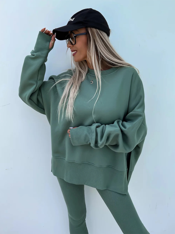 Sporty Casual Set Leggings & Oversized Sweatshirt