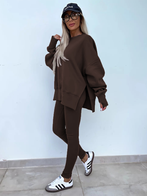 Sporty Casual Set Leggings & Oversized Sweatshirt