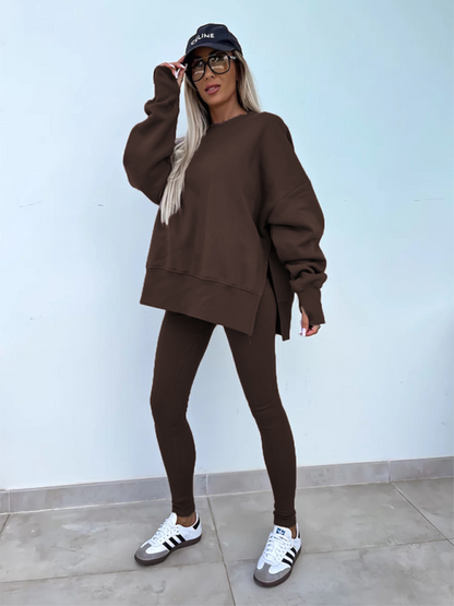 Ensemble de sport décontracté avec leggings et sweat-shirt oversize