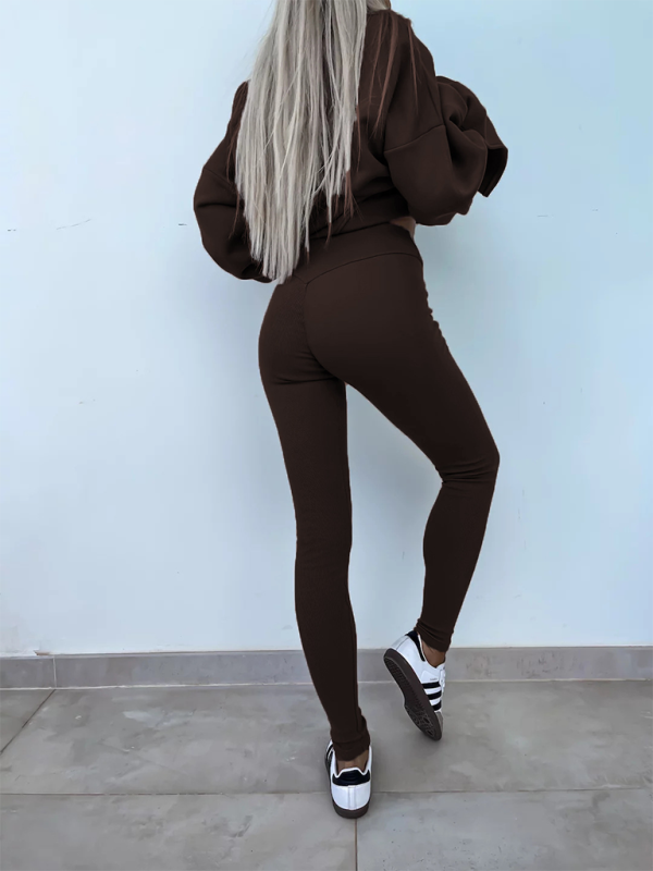 Sporty Casual Set Leggings & Oversized Sweatshirt