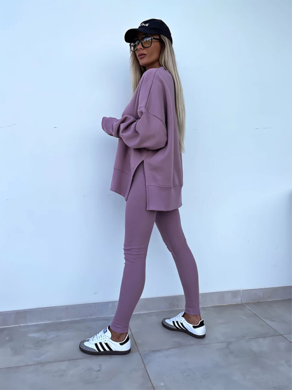 Ensemble de sport décontracté avec leggings et sweat-shirt oversize