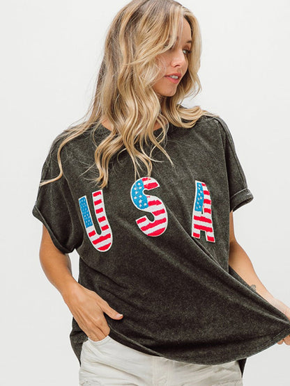 Damen USA Oversized T-Shirt für Feierlichkeiten