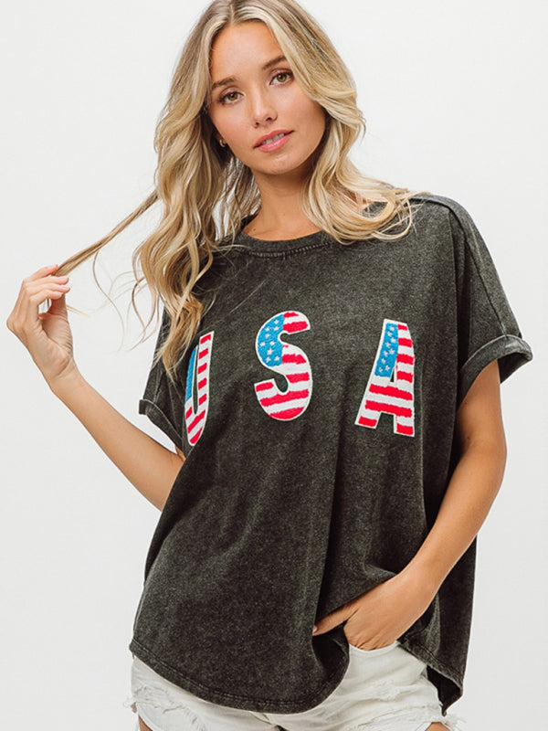 Damen USA Oversized T-Shirt für Feierlichkeiten