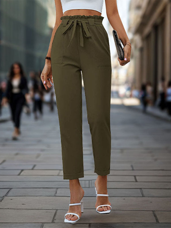 Pencil Pants- Women Pencil Pants for Every Occasion- Olive green- Pekosa Women Fashion