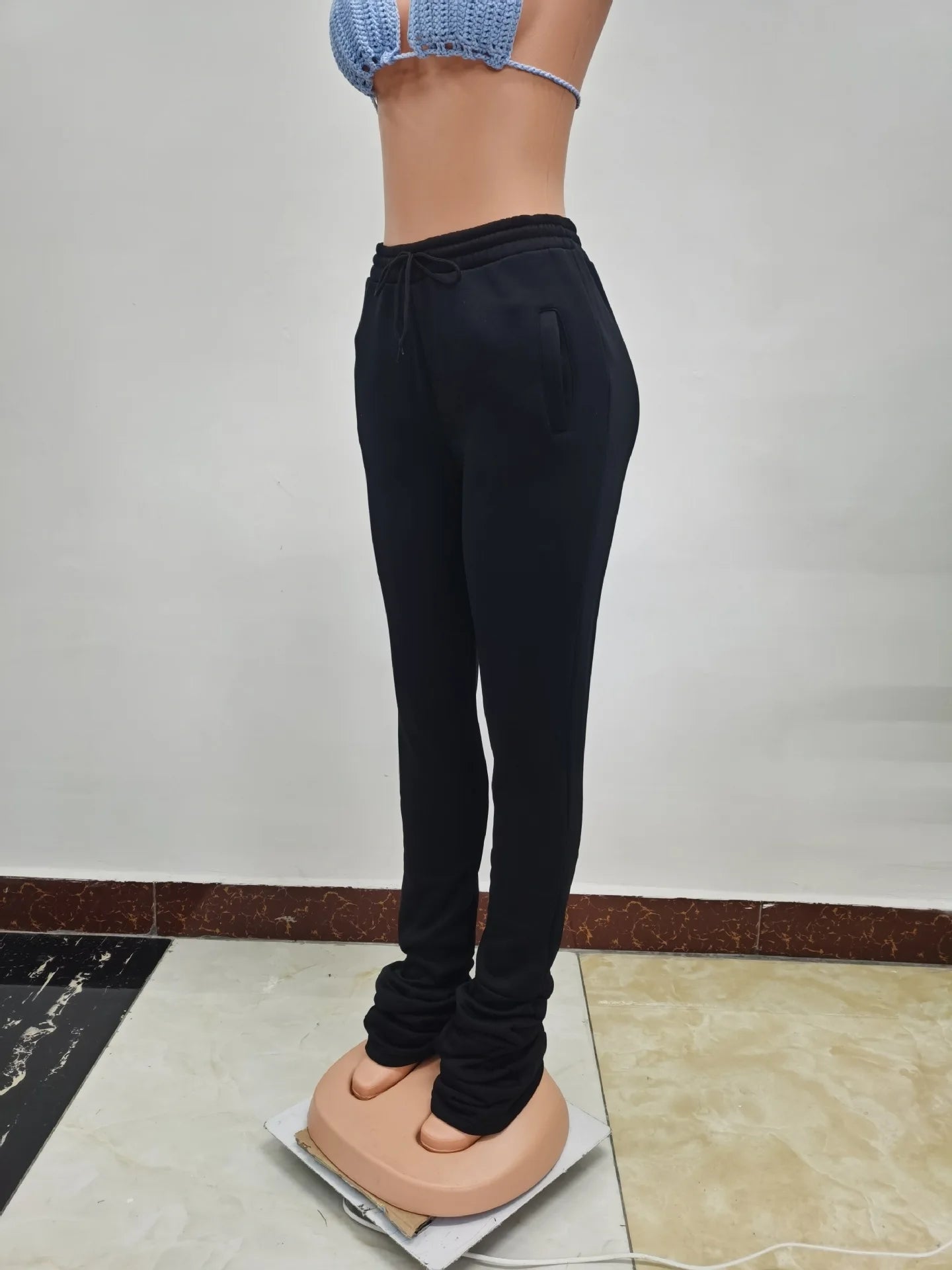 Pencil pants - Fleece-Lined Joggers Drawstring Lounge Pants