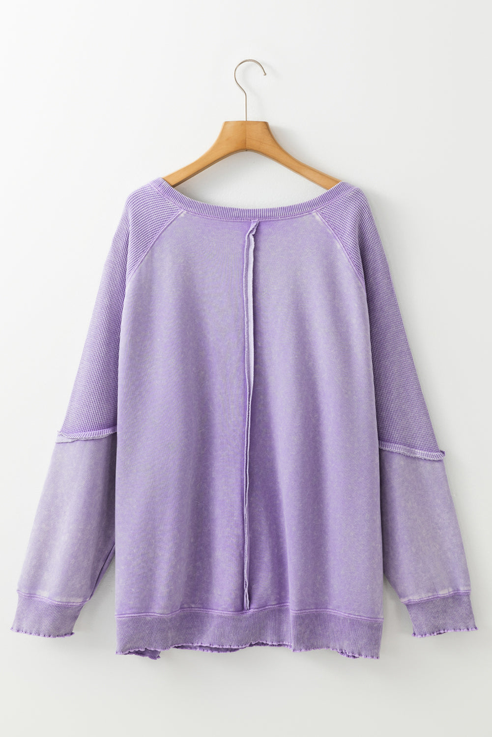 Plus Size Sweatshirts & Hoodies - Patchwork Frilled Pullover Plus Size Sweatshirt