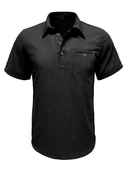 Polo Shirt- Men's Cotton Polo Shirt Ideal for Outdoor Events- - Pekosa Women Fashion