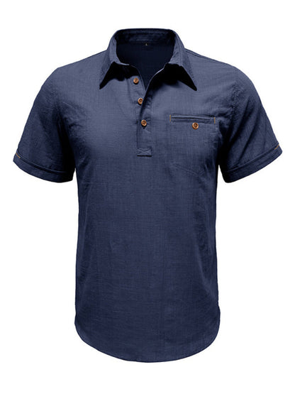 Polo Shirt- Men's Cotton Polo Shirt Ideal for Outdoor Events- - Pekosa Women Fashion