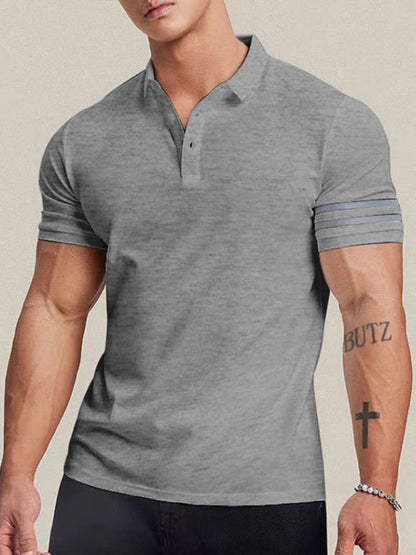 Polos- Essential Men's Short Sleeve Collared Polo Shirt- - Pekosa Women Fashion