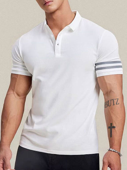 Polos- Essential Men's Short Sleeve Collared Polo Shirt- - Pekosa Women Fashion