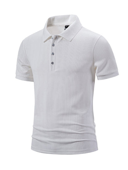 Polos- Textured Polo Shirt for Men's Everyday Wear- - Pekosa Women Fashion