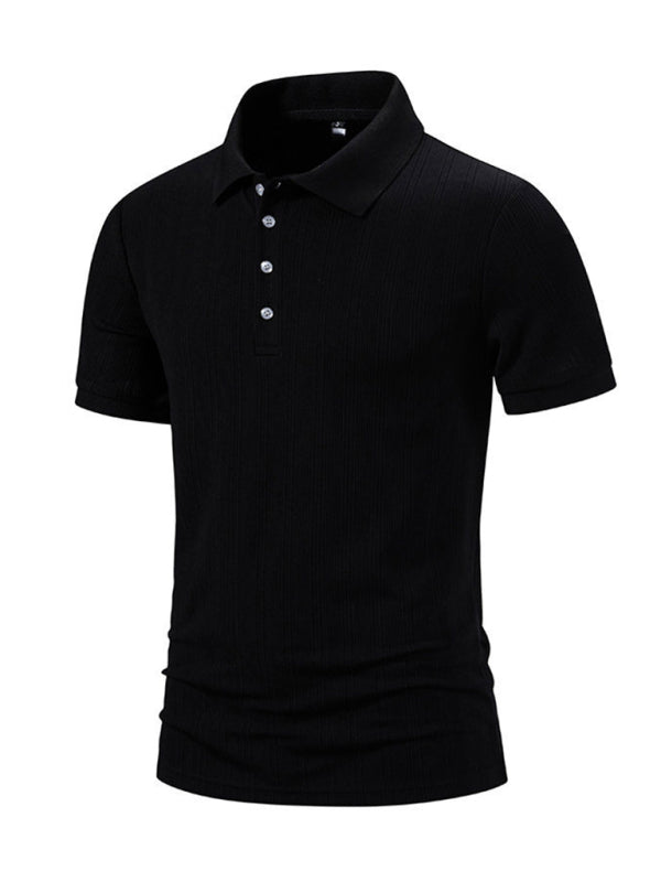 Polos- Textured Polo Shirt for Men's Everyday Wear- - Pekosa Women Fashion