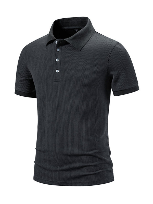 Polos- Textured Polo Shirt for Men's Everyday Wear- - Pekosa Women Fashion