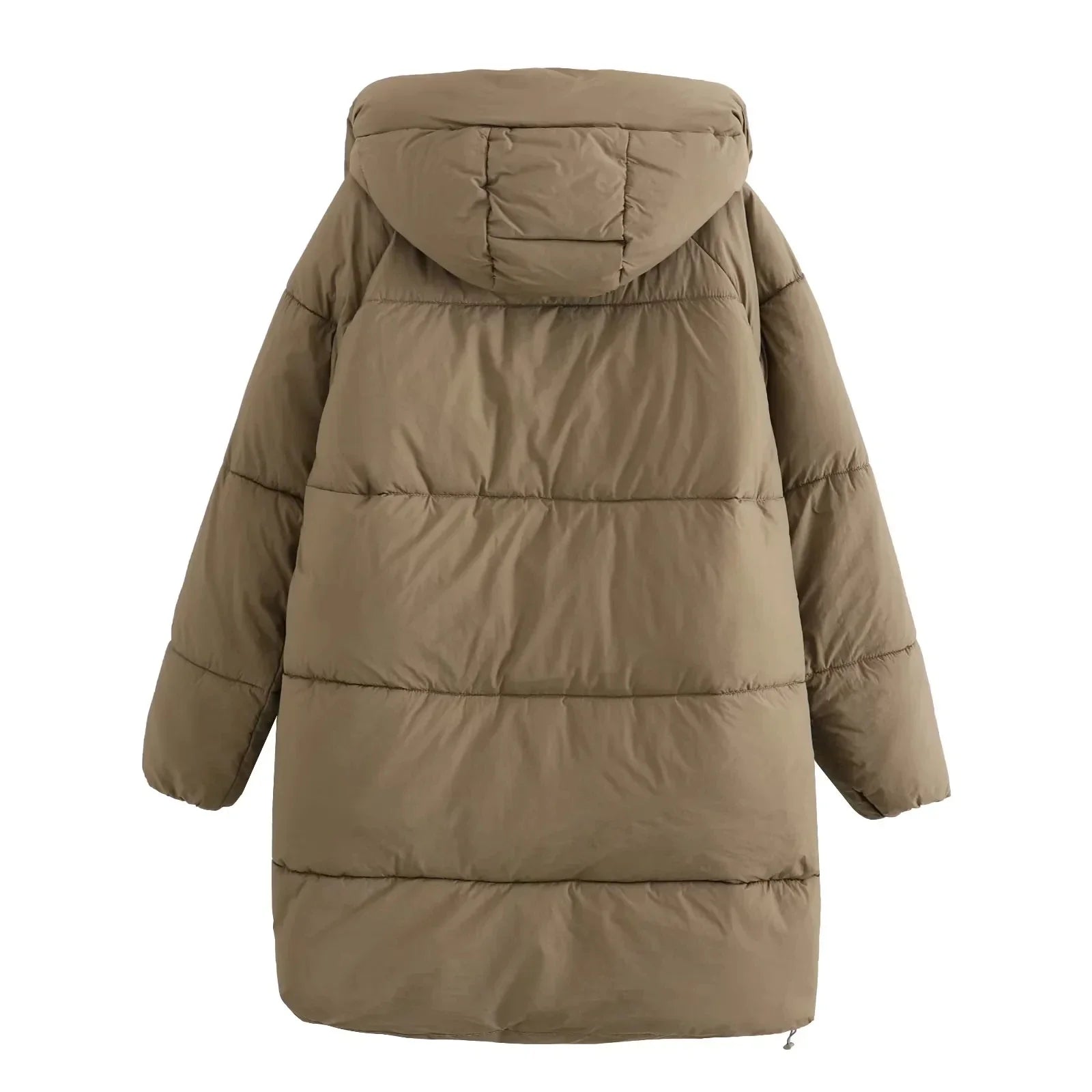 Puffer Jackets- Cozy Women's Hooded Puffer Jacket for Winter- - Chuzko Women Clothing