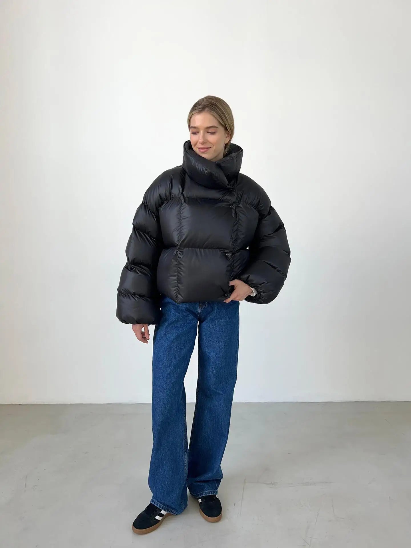 Puffer Jackets- Hooded Inflated Puffer Jacket for Outdoor Winter Events- - Pekosa Women Clothing