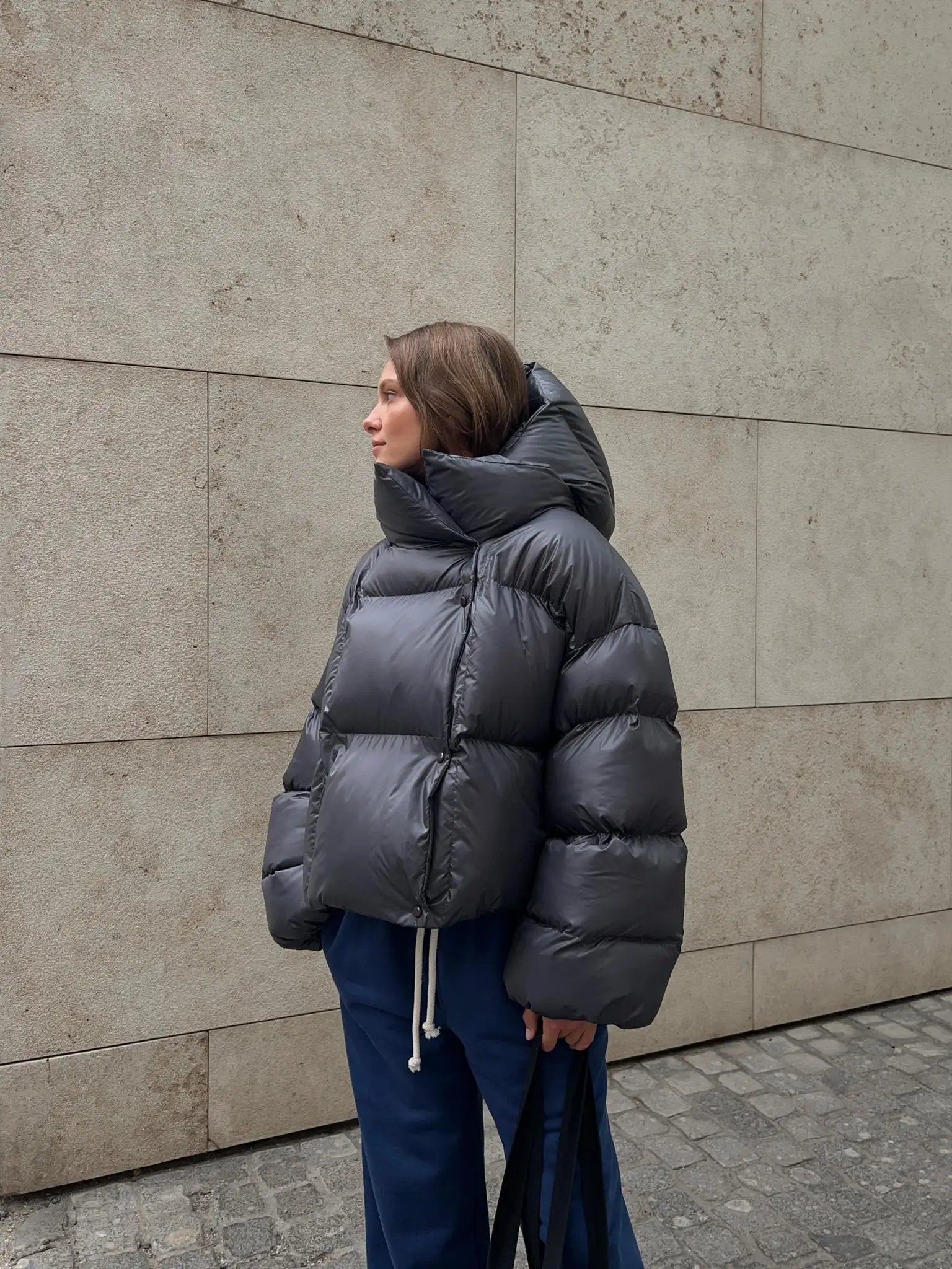 Puffer Jackets- Hooded Inflated Puffer Jacket for Outdoor Winter Events- - Pekosa Women Clothing