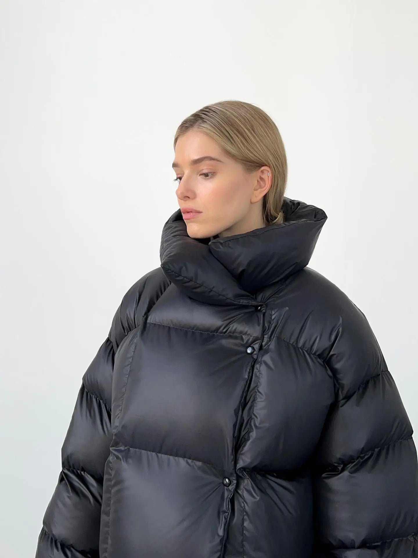 Puffer Jackets- Hooded Inflated Puffer Jacket for Outdoor Winter Events- - Pekosa Women Clothing