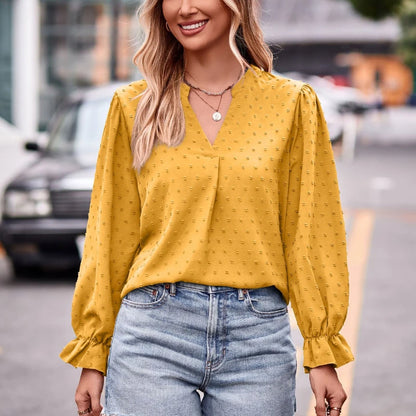 Pullover Blouses - Day-to-Night V-Neck Blouse