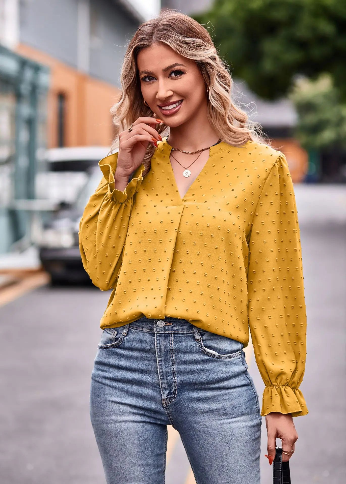 Pullover Blouses - Day-to-Night V-Neck Blouse