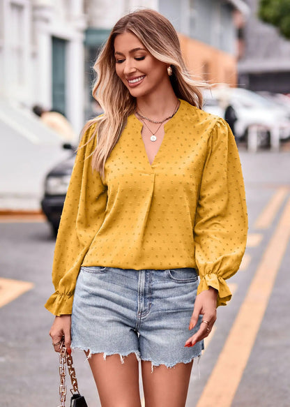 Pullover Blouses - Day-to-Night V-Neck Blouse