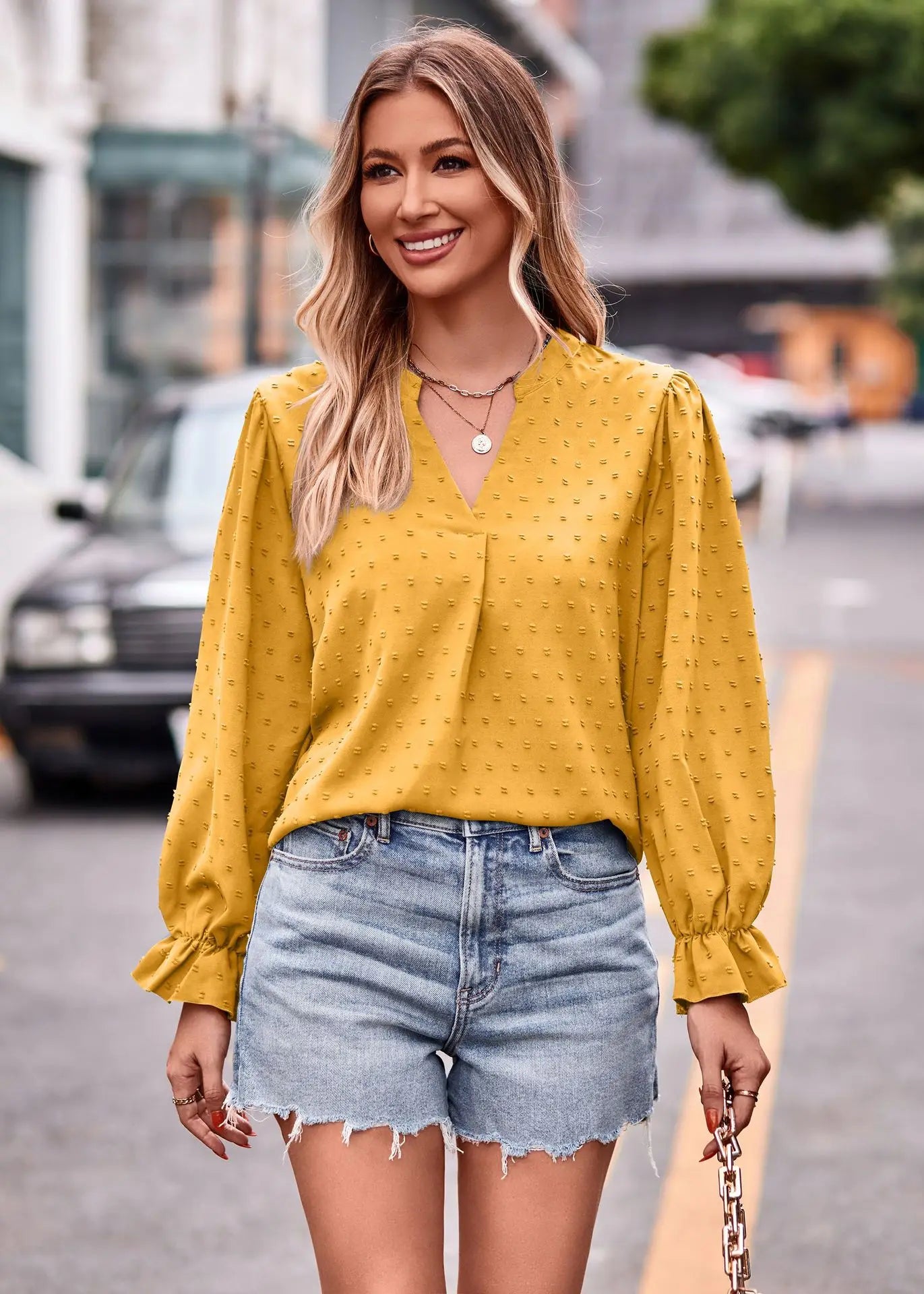 Pullover Blouses - Day-to-Night V-Neck Blouse